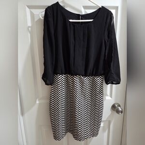 Iz Byer Black & White Dress